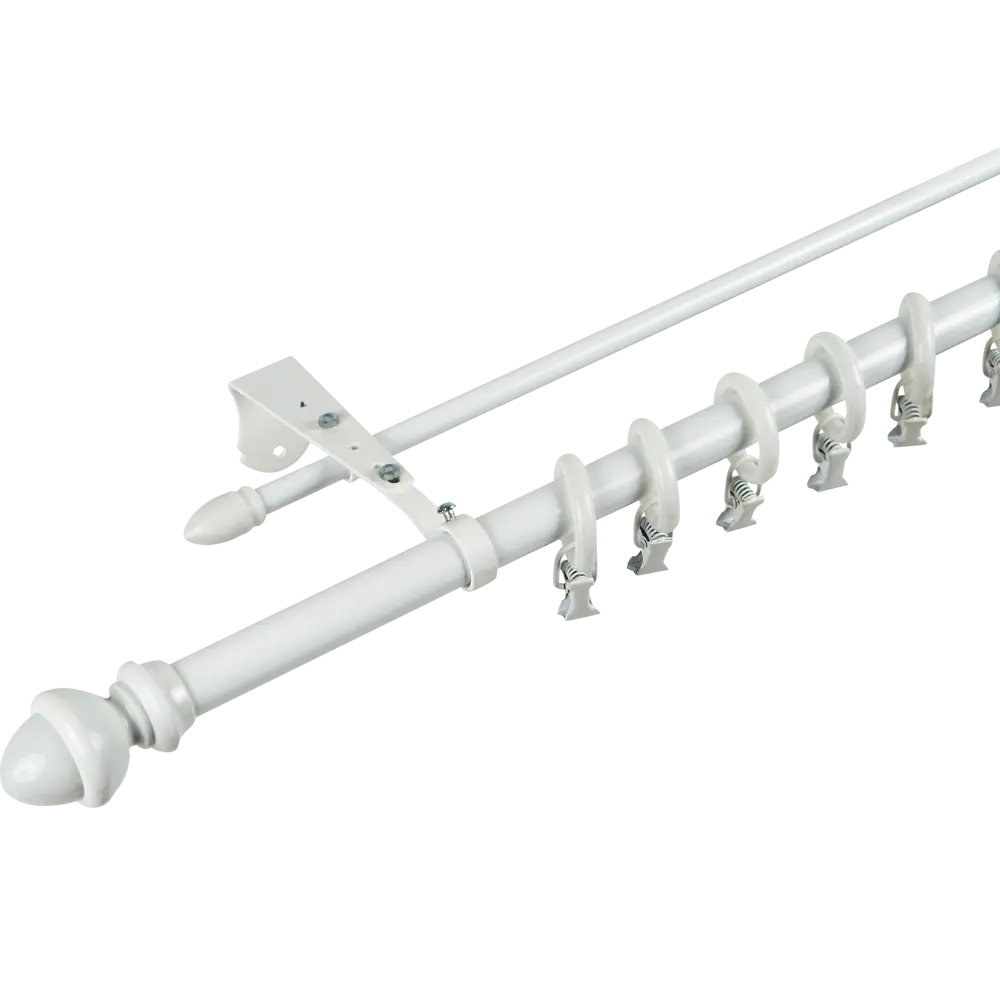 Карниз двухрядный Classic 250 см металл цвет белый АРТ-ДЕКОР STLM-2032741