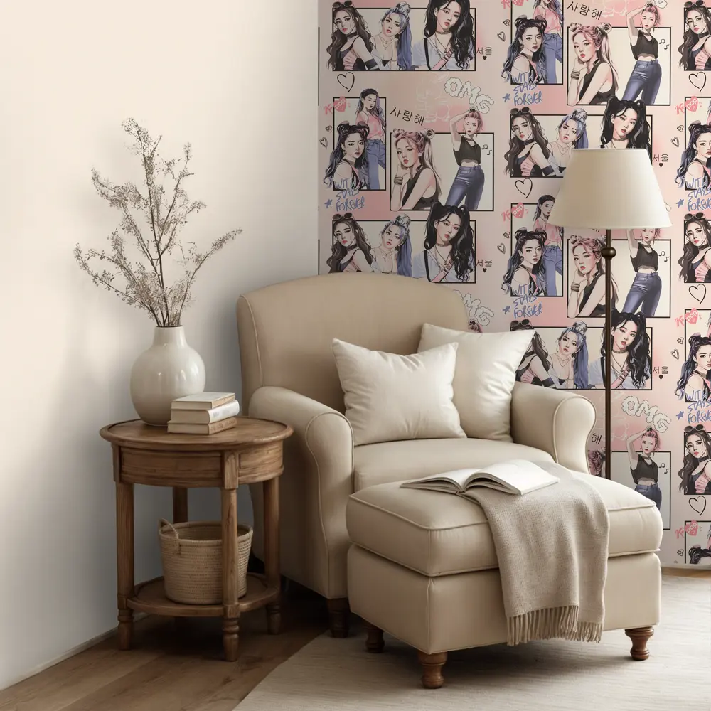Обои флизелиновые Euro Decor Idols 1 розовые 1.06 м ED7341-03 89449150 STLM-2174970 Idols1 - Вид №4