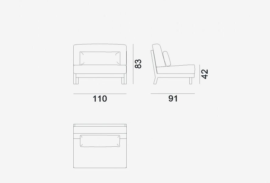 Gervasoni Садовое кресло из ткани Gervasoni outdoor sun-id-1365707 - Вид №5