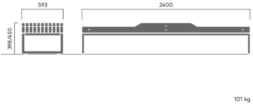 VESTRE Модульная скамья из стали в современном стиле без спинки sun-id-1468277 - Вид №19