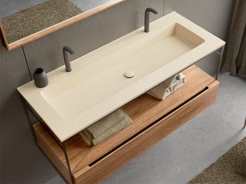 Acquabella Подвесная тумба под умывальник из акрона © и дерева Integra sun-id-1475673 - Вид №1