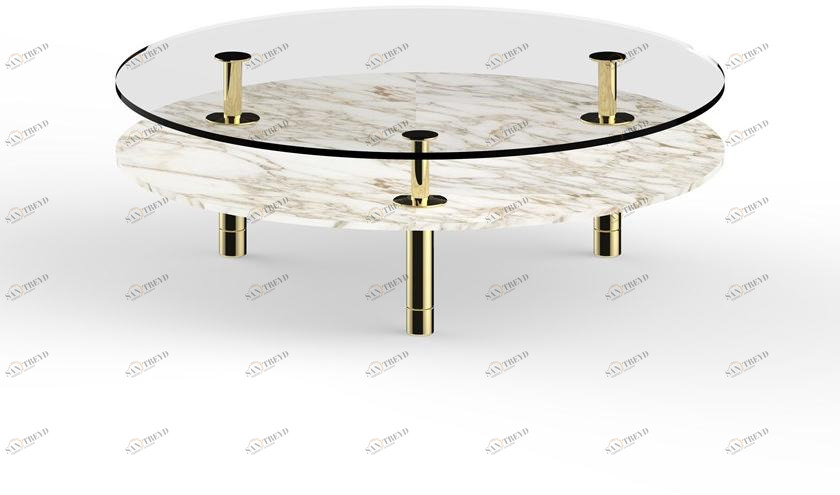 GHIDINI1961 Круглый журнальный столик из мрамора Legs sun-id-1491095