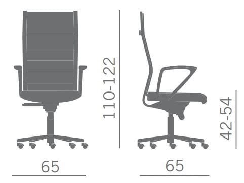 Кожаное офисное кресло с подлокотниками Kastel Kosmo ARCH-00130940 - Вид №4