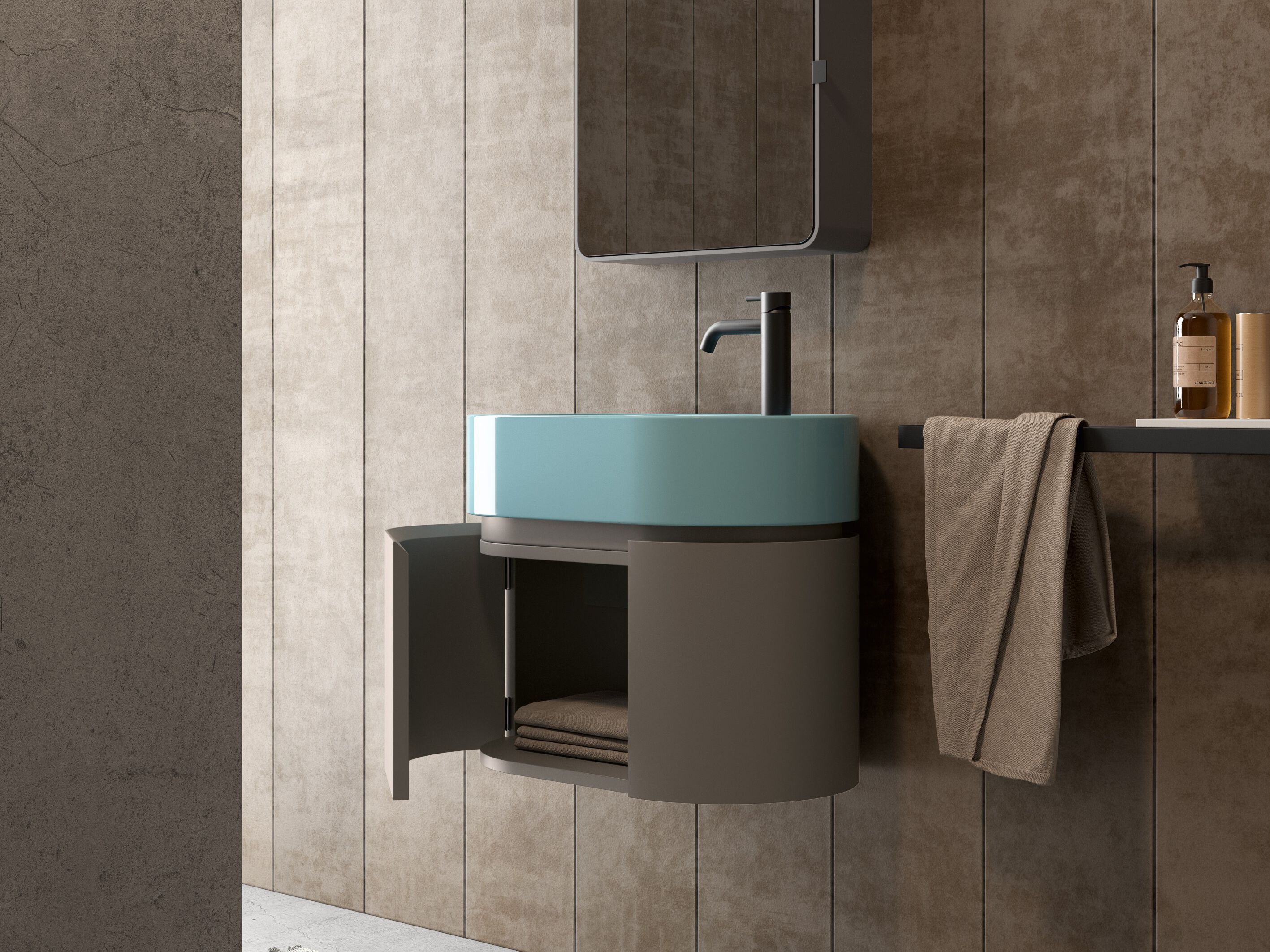 Подвесной умывальник с дверцей Nic Mini Living ARCH-00001658