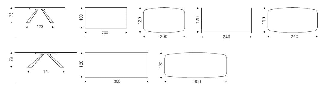 Прямоугольный стол из стали и хрусталя Cattelan italia ELIOT CRYSTALART ARCH-00069880 - Вид №2