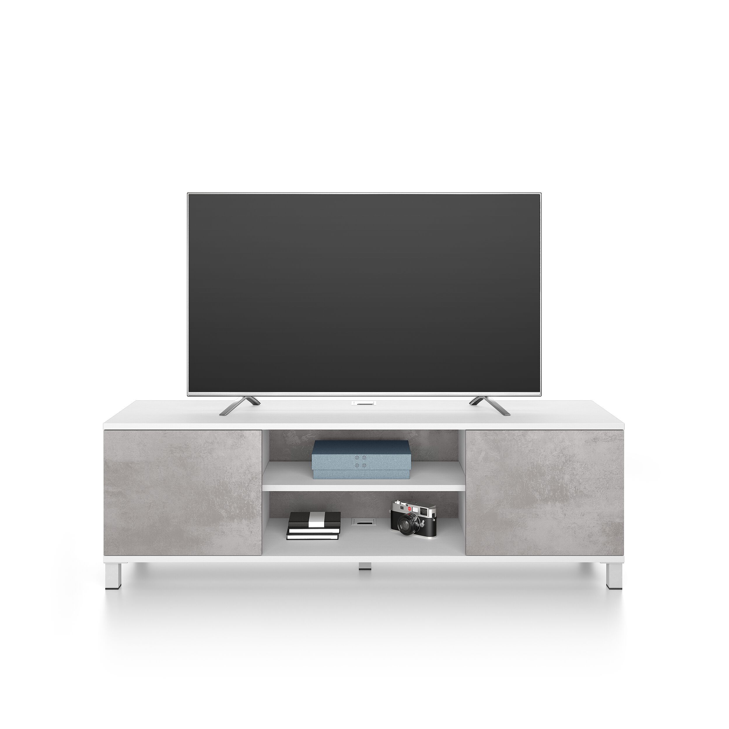 Мебель для телевизора из меламиновой ткани с системой кабельных втулок и распашными дверцами Mobili Fiver Rachele ARCH-00106865 - Вид №32