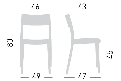 Штабелируемый стул из инженерного пластика со встроенной подушкой GABER TO-ME ARCH-00065589 - Вид №8
