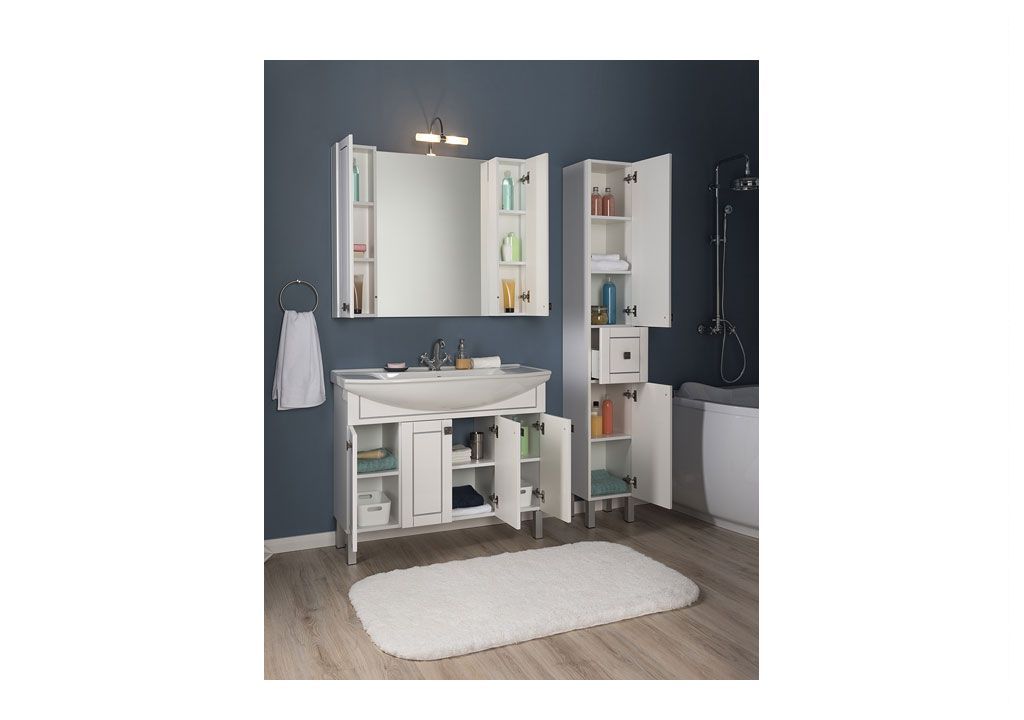 Тумба с раковиной Aquanet Честер 105 белый/серебро 0018263000183609 - Вид №5