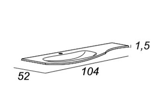 Мебель для ванной CEZARES VAGUE 104 Rovere tabacco 54834 - Вид №8