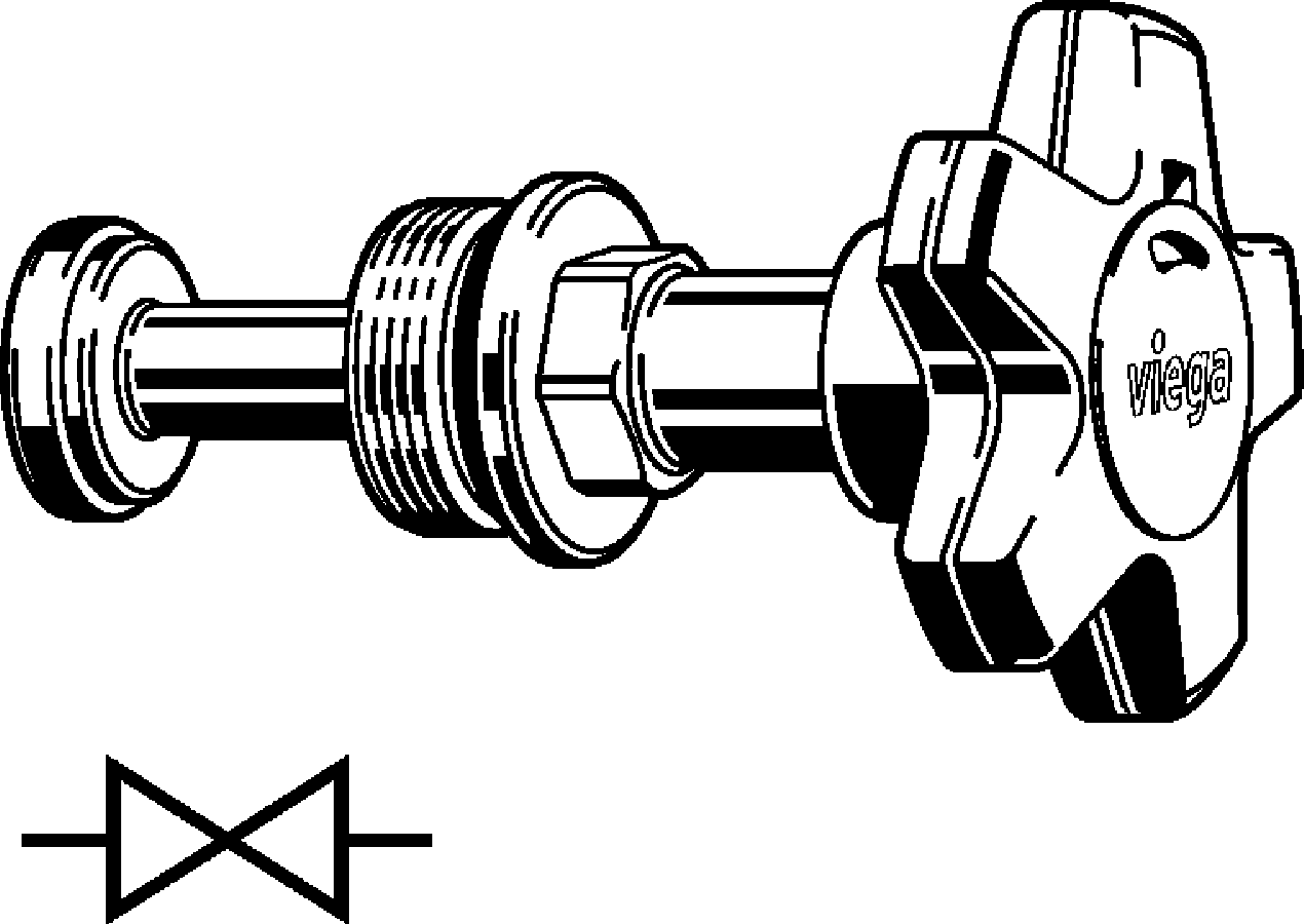 Viega Кран-букса наклонного вентиля Easytop 2237.22 (757045) 757 045 - Вид №1