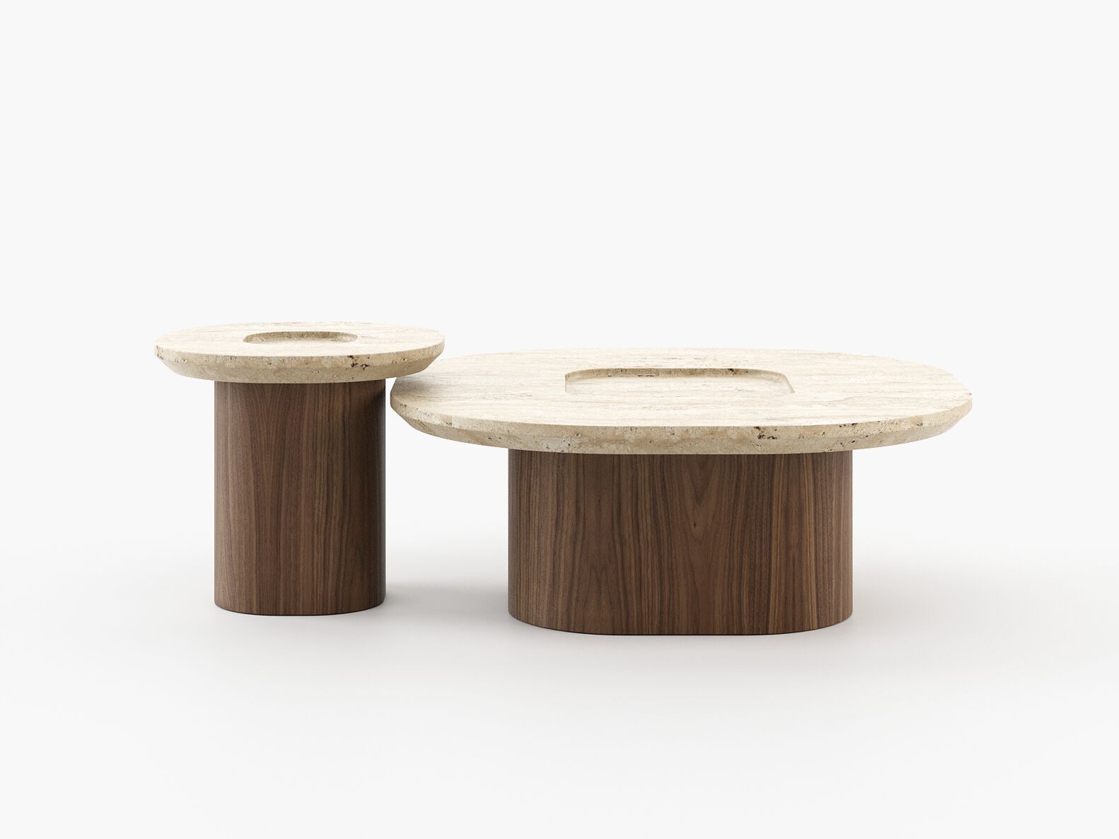 Квадратный журнальный столик из травертина Laskasas Essence ARCH-00100236 - Вид №2