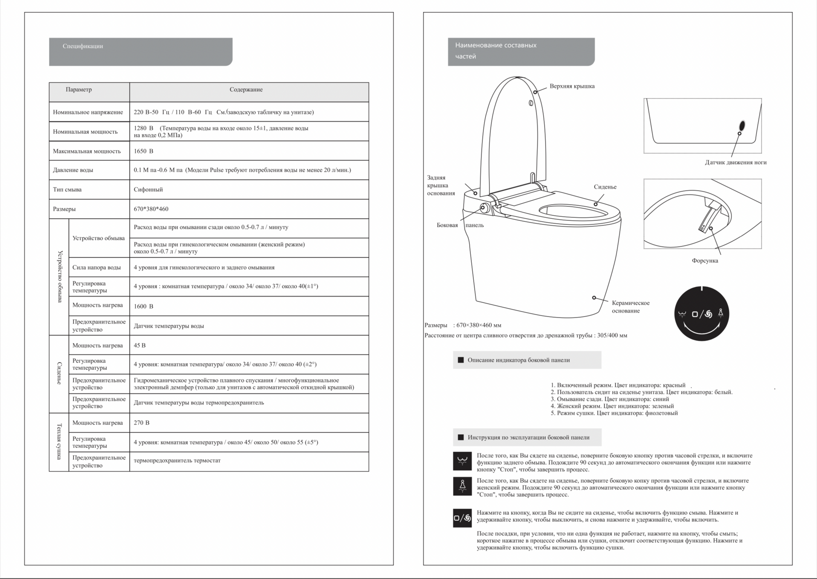 Умные унитазы SL-5034 SANTILINE  - Вид №12