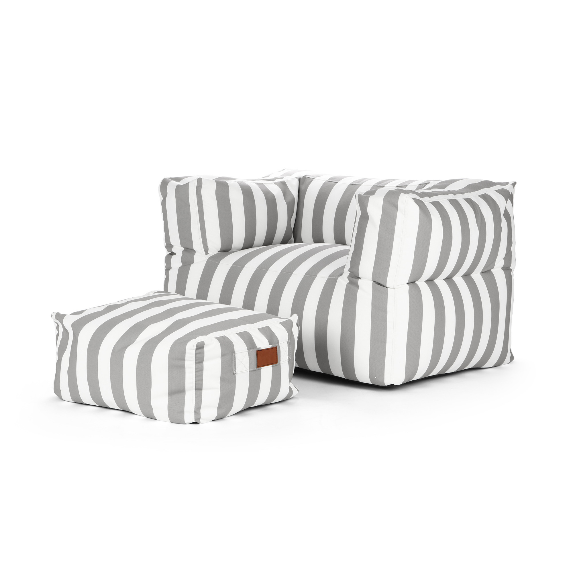 2000983113542 Кресло бескаркасное с пуфом Odeon LAZY LIFE PARIS 