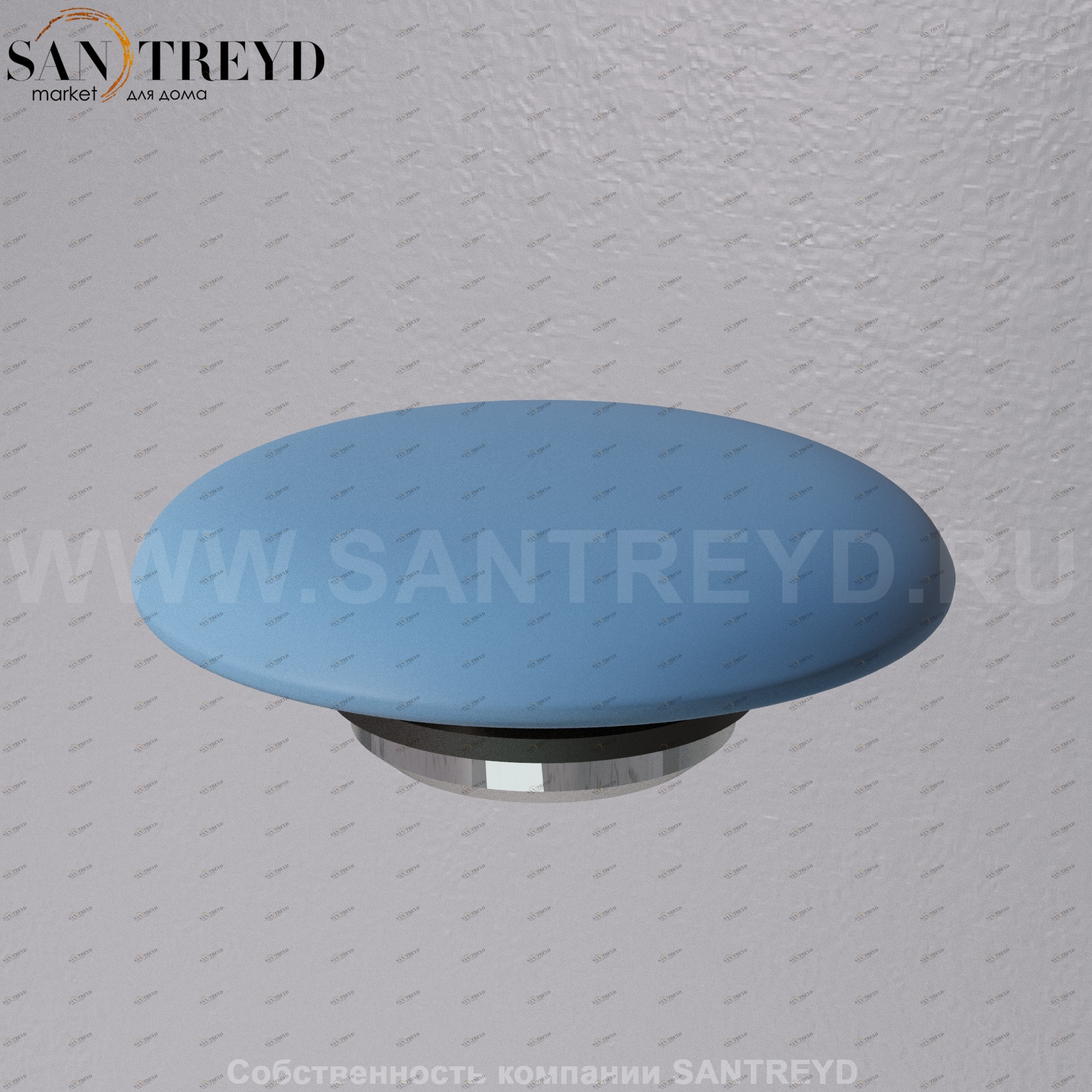 A038VX.141 Донный клапан с керамической накладкой с функцией Click-clack A. e. T. Italia RICAMBI Голубой матовый AeT ITALIA