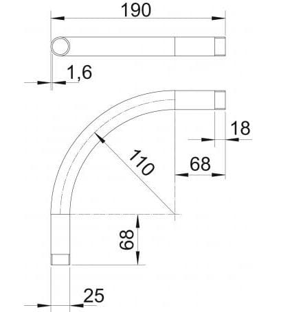Трубопровод для электрических стальных систем OBO Bettermann BlackLine ARCH-00055349 - Вид №3