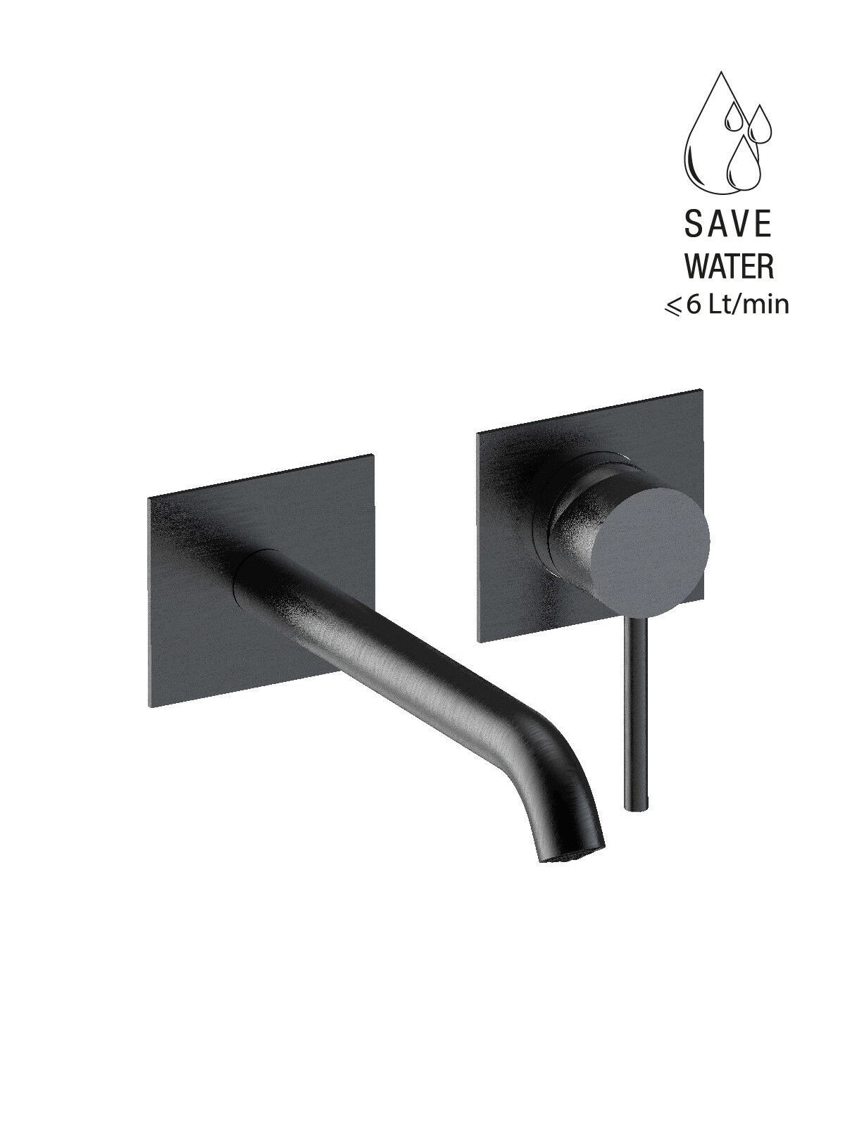 Однорычажный настенный смеситель для раковины из нержавеющей стали с 2 отверстиями Rubinetterie Frattini Pepe XL 316 ARCH-00090404 - Вид №14