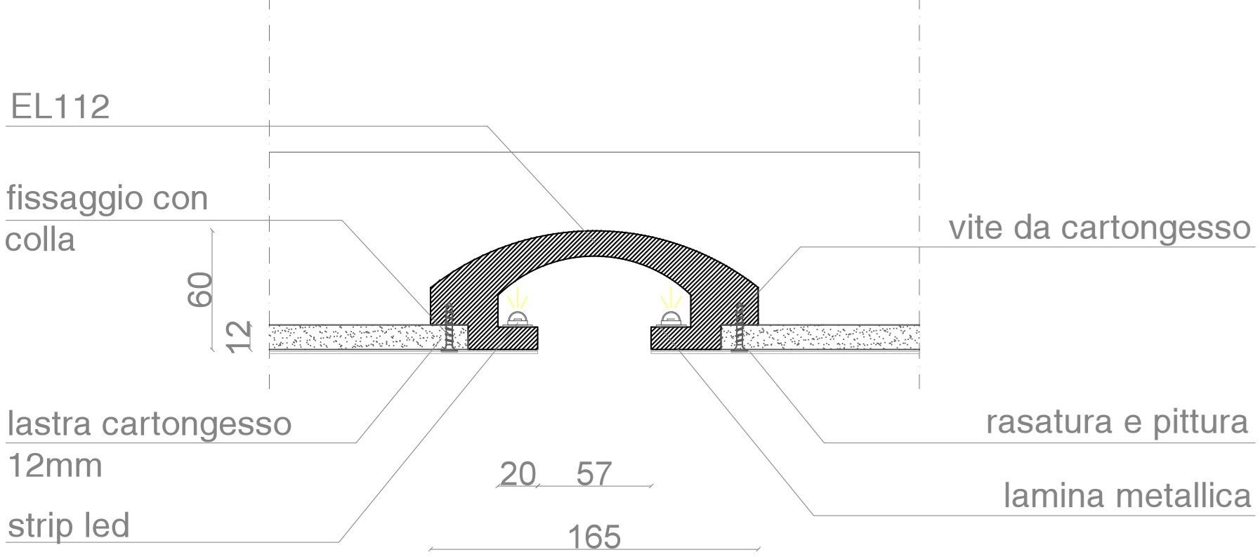 Eleni Светодиодная фата вмонтирована в подвесной потолок  El112  - Вид №9