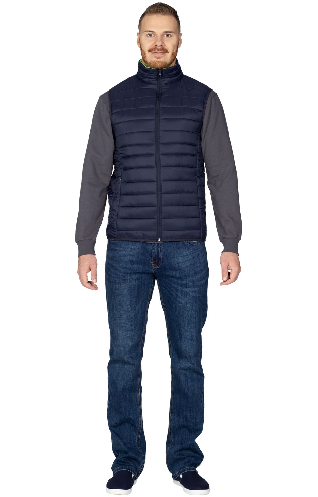 69663 Жилет стеганый  dark blue El-Risto  Демисезонная одежда размер S (88)  - Вид №2