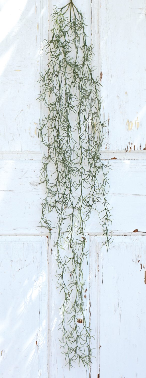 5215 809 a3 Вешалка из искусственного мха, 106 см, зелено-серая H-andreas  - Вид №1