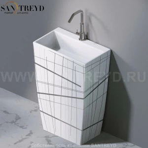 L115415P Напольная раковина стоящая прямоугольная A. e T. Italia Tower