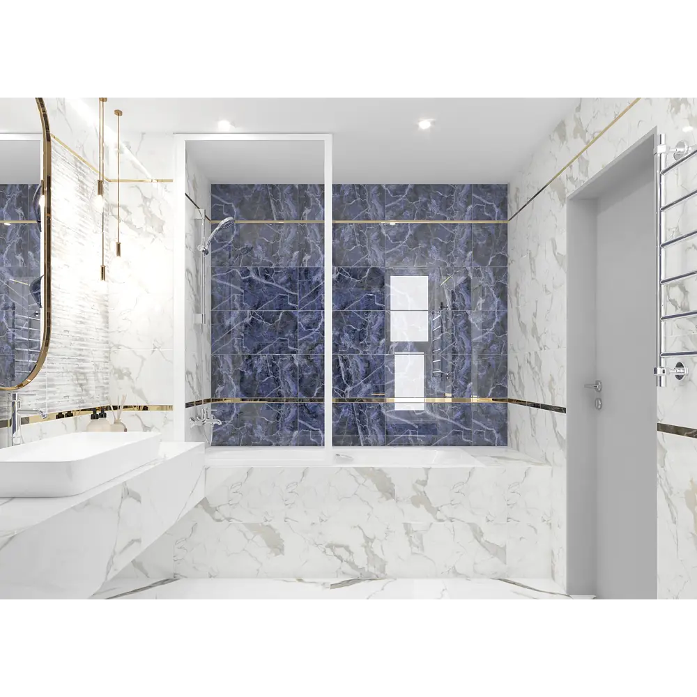 Плитка настенная Laurel 30x60 см 1.8 м² глянцевая цвет синий 84317730 STLM-2182838 Santreyd - Вид №3