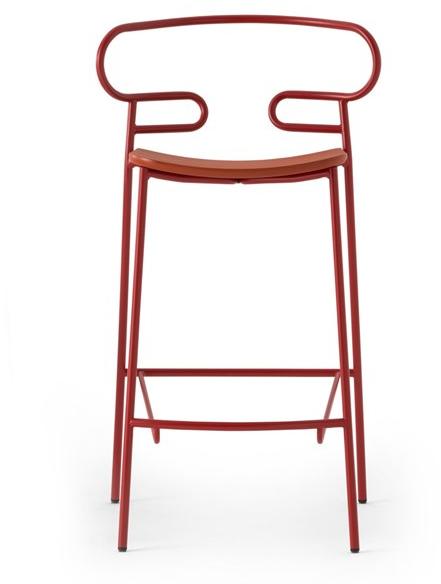 TrabA' Табурет из металла и полиуретана с подставкой для ног Genoa 0049-met-pu - Вид №2