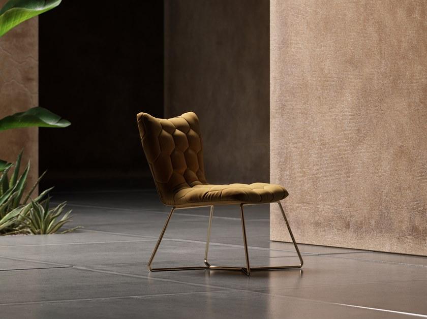 Domkapa Кресло из бархата и структура из стали, полированной золотом  Dkk30  - Вид №5