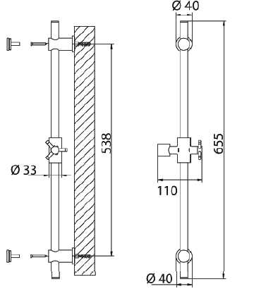 391776SN Душевая штанга Bandini Stel Santreyd  - Вид №1