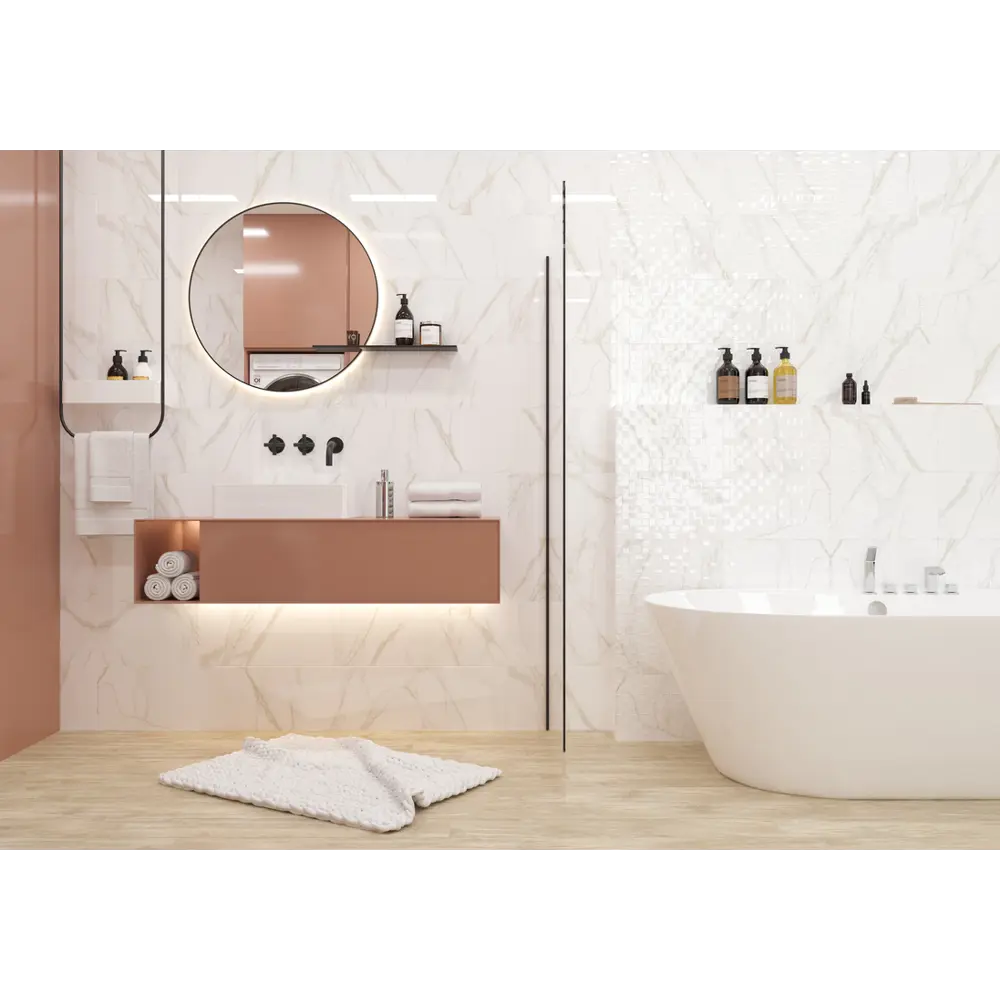 Плитка настенная Alessandro 25х40 см 1.6 м² цвет бежевый 82794803 STLM-2020850 Golden Tile - Вид №3