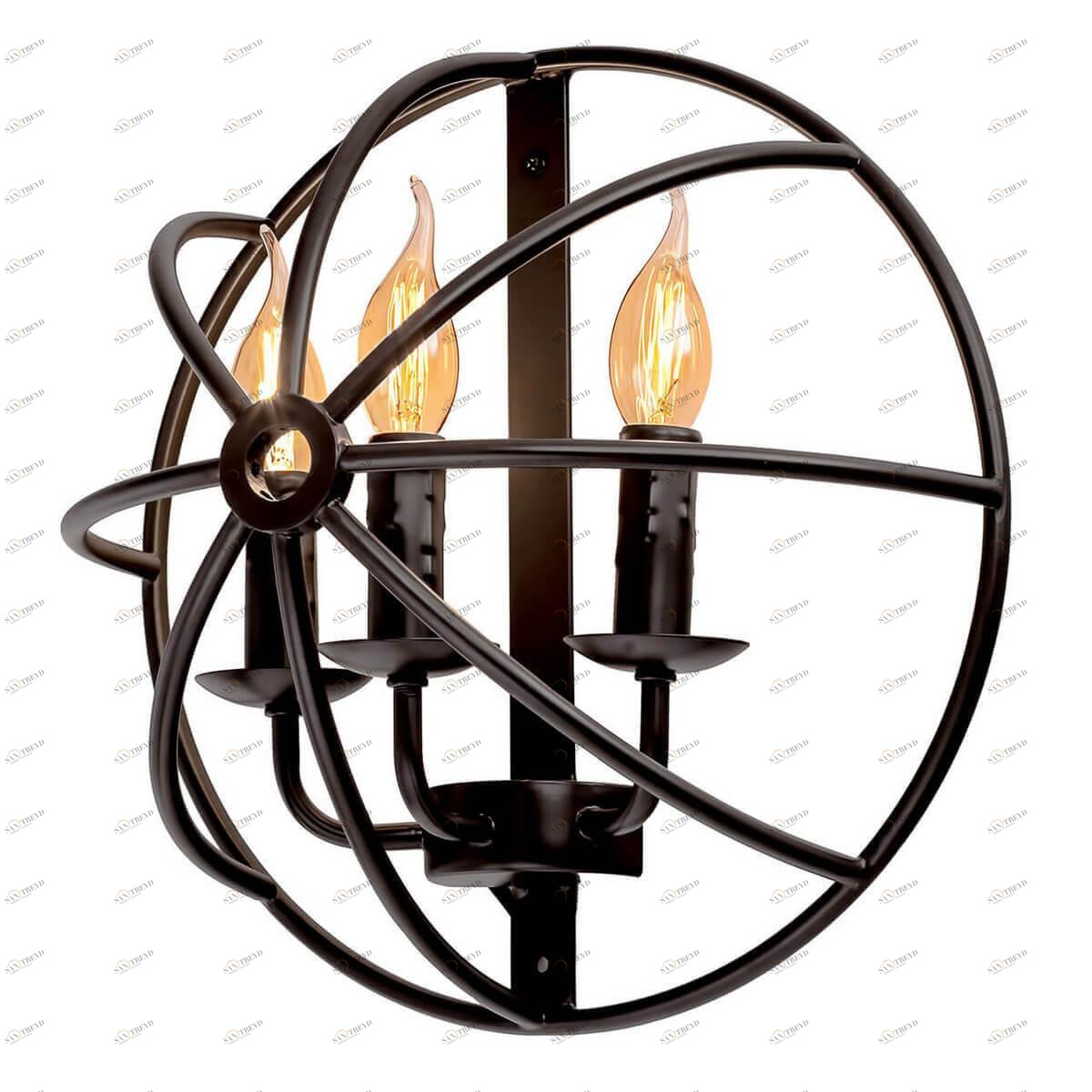 Бра металлическое на 3 лампы коричневое LOFT 1192W LOFT IT КЛЕТКИ 00-3931885 Коричневый 