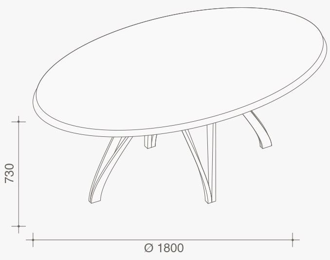 Lema Овальный деревянный стол sun-id-1373946 - Вид №2