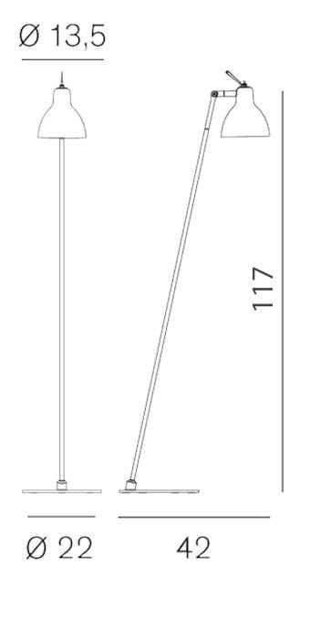 Светодиодная напольная лампа из стали и стекла Rotaliana Luxy ARCH-00140613 - Вид №1