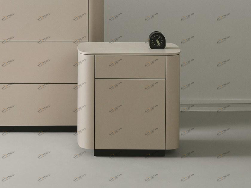 Caccaro Прямоугольная прикроватная тумбочка из лакированной древесины Sideview sun-id-1440577