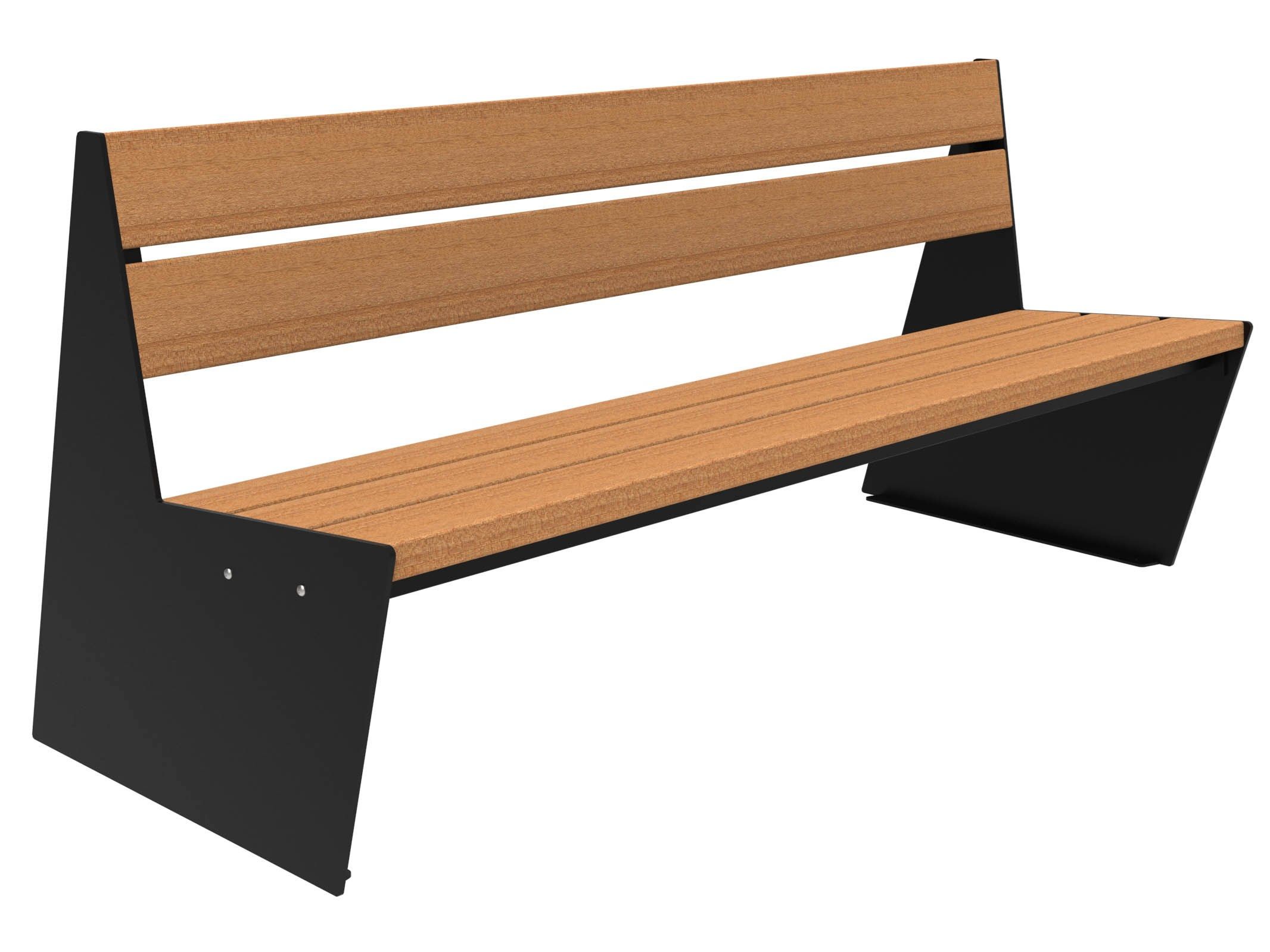 Скамья из окуме со спинкой Lazzari Sharp ARCH-00087617 - Вид №19