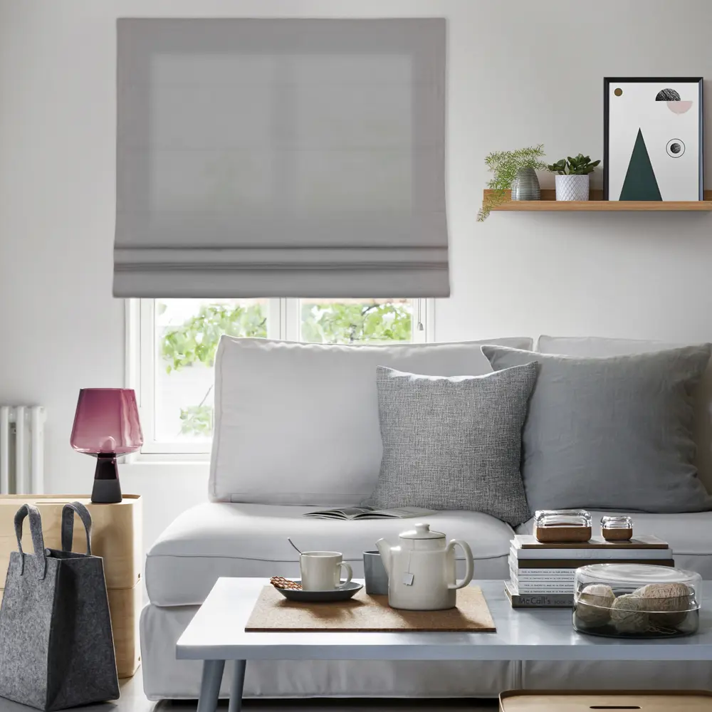 Римская штора Эскар Helena 140x190 см серая STLM-2182255 - Вид №4