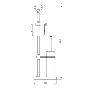 Латунная туалетная щетка / держатель для туалетной щетки