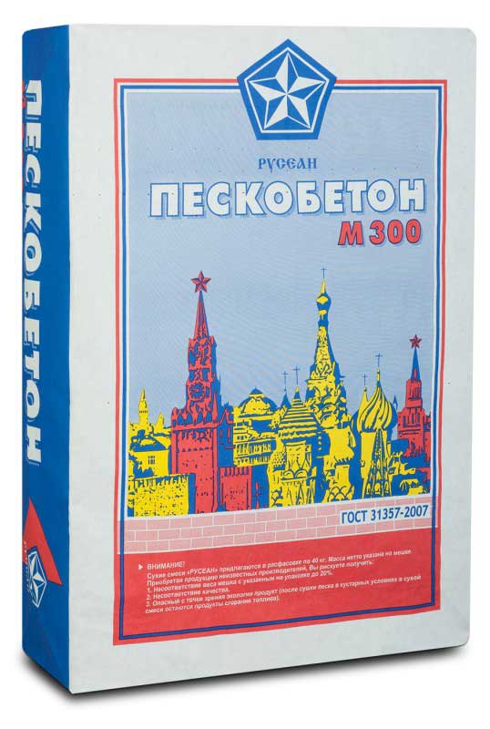 Пескобетон Русеан М300 40кг 263 - Вид №1