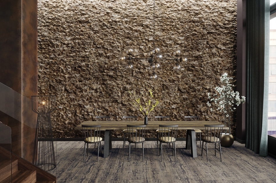 906 070 000 Рельефное пробковое настенное покрытие Bark GRANORTE RustiCork - Вид №1