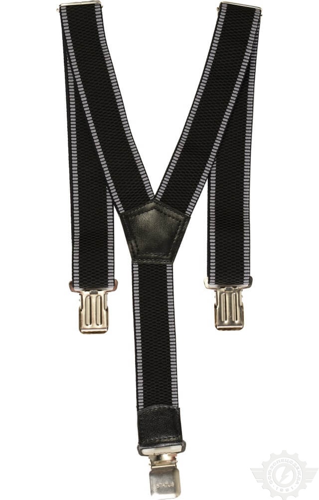 59849 Подтяжки черные с серой полосой  Ремни, подтяжки, фурнитура размер Спецодежда 