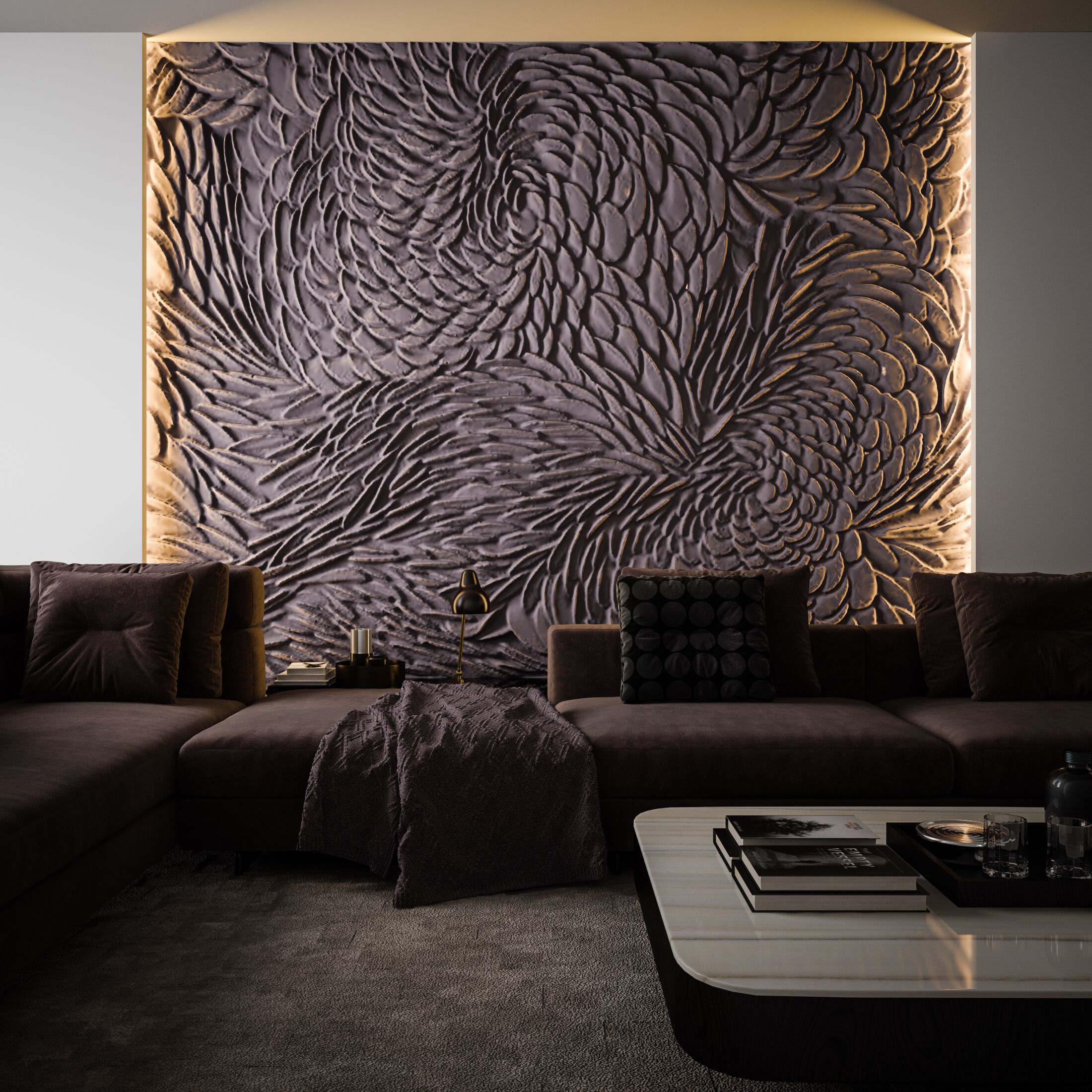 Трехмерная декоративная гипсовая панель WallDeco FALCON ARCH-00081260 - Вид №1