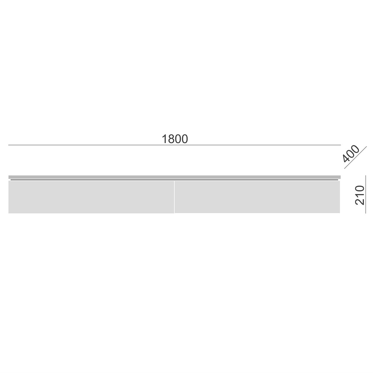 Тумба под телевизор с ящиками черная 180 см Low BRAGIN DESIGN  00-3879359 Черный  - Вид №2