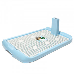 ПР0056950 Туалет PL001 для собак со столбиком, голубой, 700х470х40мм TRIOL