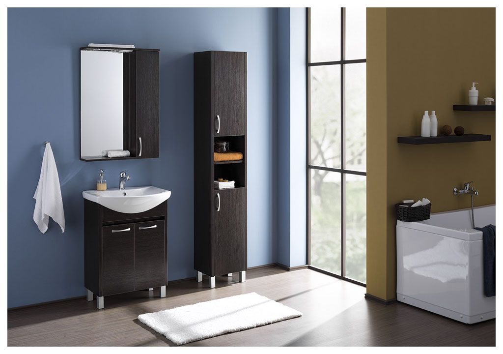 Тумба с раковиной Aquanet Донна 60 венге (2 дверцы) 0016894100168863 - Вид №4