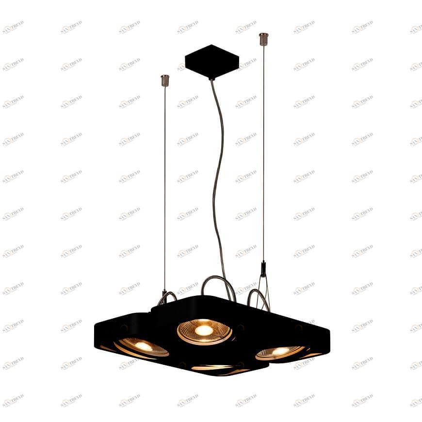 Подвесной светильник черный SLV Aixlight R2 Square 159230 SLV ДИЗАЙНЕРСКИЕ, AIXLIGHT R2 BLACK 00-3889721 Черный 