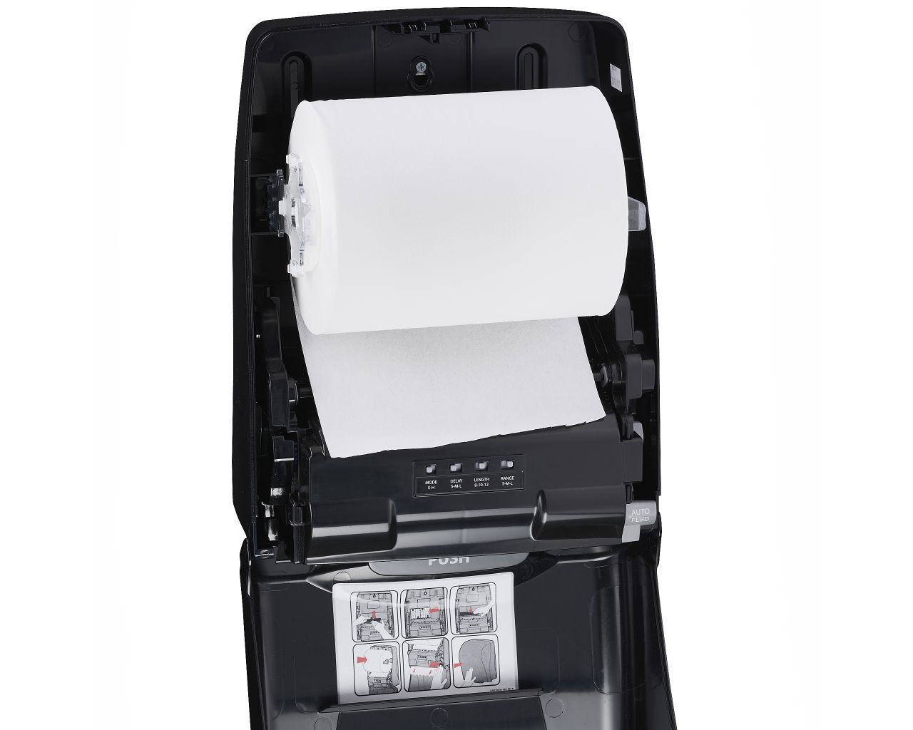 CAC501 AMADEUS SILKY BLACK автоматический диспенсер для бумажных полотенец в рулонах Merida  - Вид №6