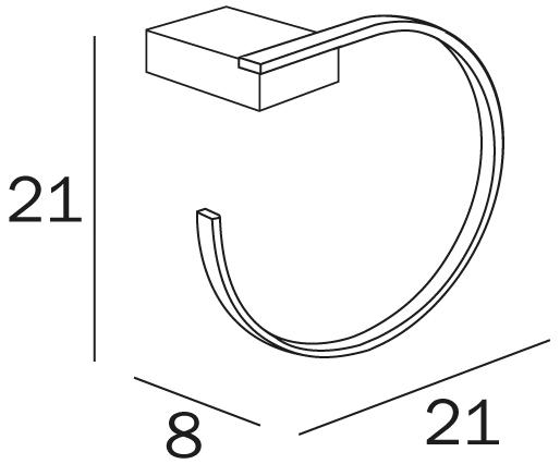 INDA® Держатель кольца для полотенца Logic A33160 - Вид №2