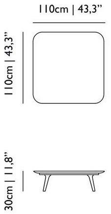 moooi Квадратный журнальный столик из дуба Zio family sun-id-1448247 - Вид №1