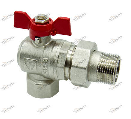 HLV-101228.№.03 Кран шаровой HLV Optima угловой с полусгоном 