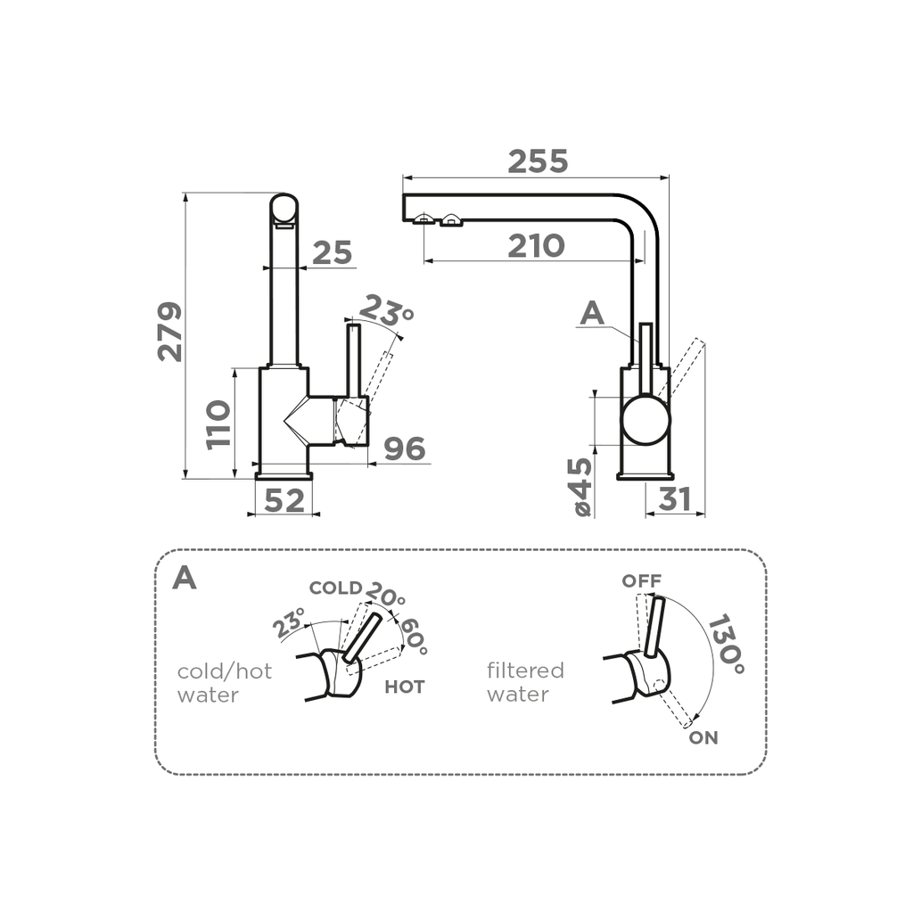 Смеситель для кухни Nakagawa 2 PLUS CA OMOIKIRI 4994422 - Вид №5