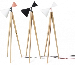 Askia Торшер из алюминия и дуба Light tale 2.fl01.mok